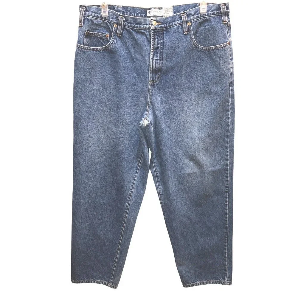 Columbia 40 x 30 (38 x 31) Medium Wash Blue Pockets Straight Leg Denim Jeans